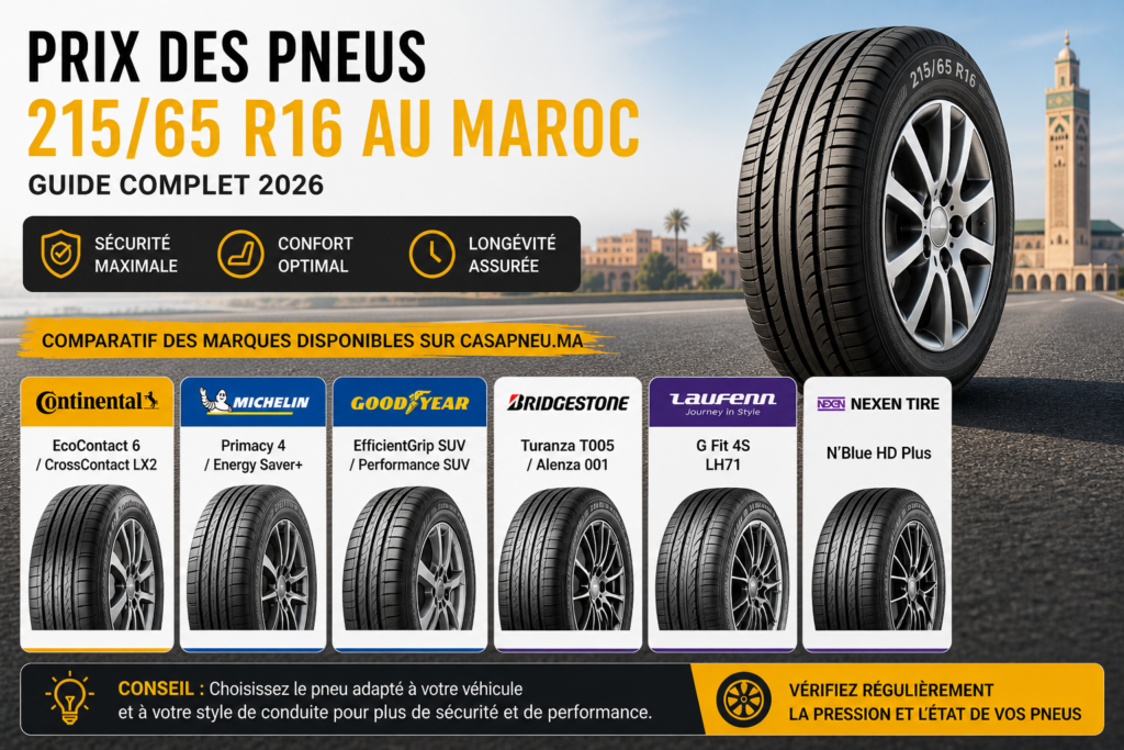 Prix des pneus Continental 215 65 R16 au Maroc : Guide Complète