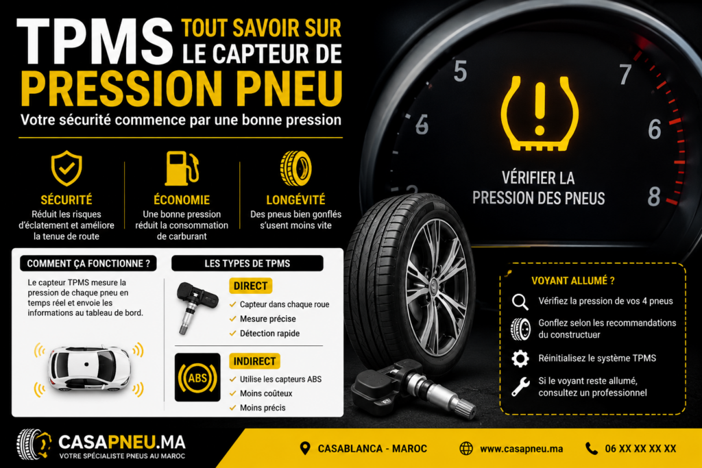 Tout savoir sur le TPMS : le capteur de pression des pneus