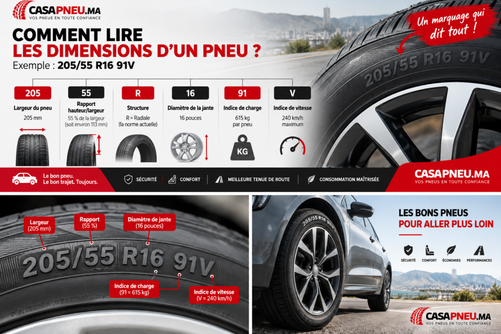 Comment lire les dimensions inscrites sur un pneu? 1 Comment lire les dimensions inscrites sur un pneu?