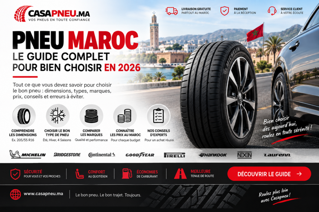 Pneu Maroc: le guide complet pour bien choisir en 2026