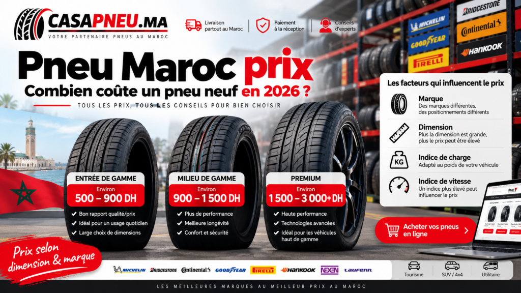 Pneu Maroc prix: combien coûte un pneu neuf en 2026? 1 Pneu Maroc prix: combien coûte un pneu neuf en 2026?