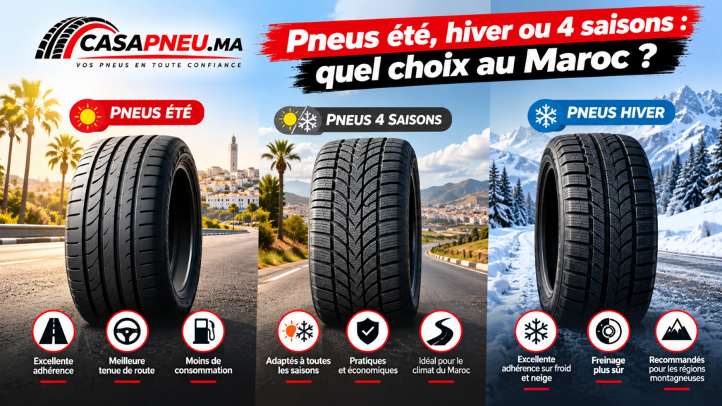 Pneus été, hiver ou 4 saisons: quel choix au Maroc?