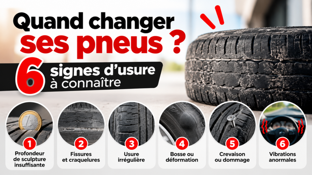 Quand changer ses pneus? 6 signes d'usure à connaître
