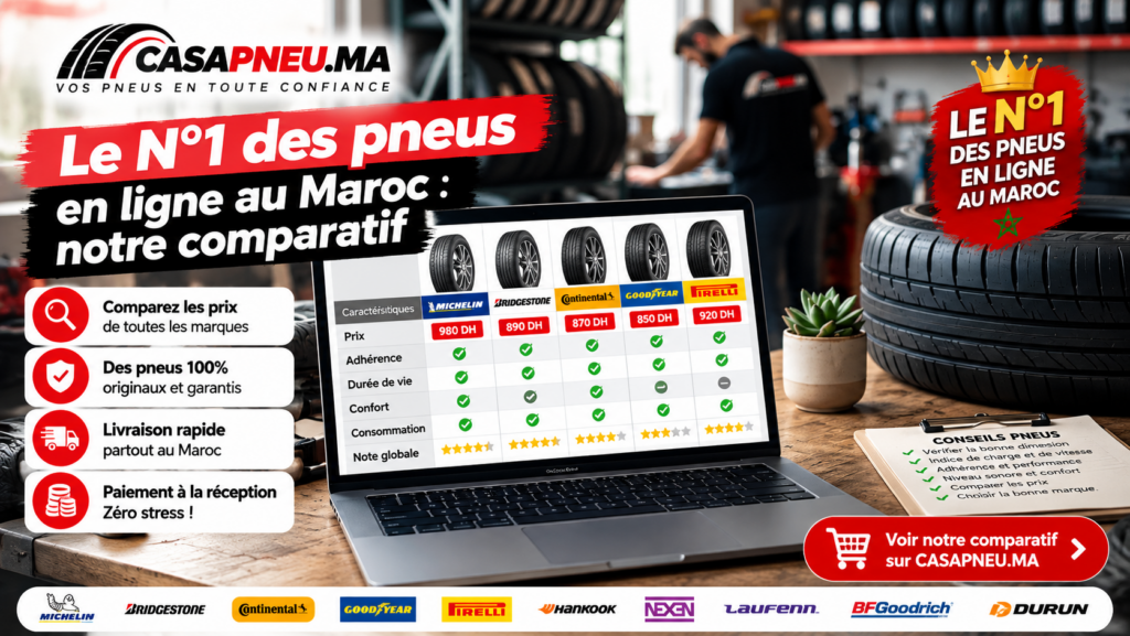 Le N°1 des pneus en ligne au Maroc: notre comparatif
