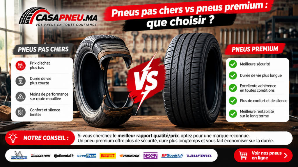 Pneus pas chers vs pneus premium: que choisir?